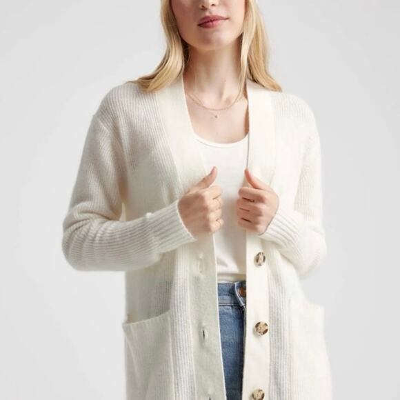 Quince Women’s Medium Baby Alpaca-Wool Oversized Cardigan - Picture 7 of 8